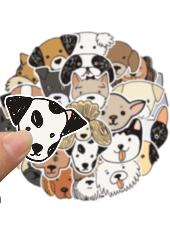 Cartoon Dog Stickers - 25 pieces