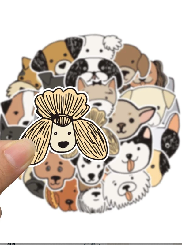 Cartoon Dog Stickers - 25 pieces