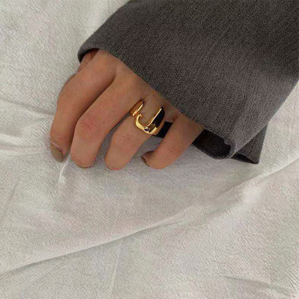 Melina Minimalist Name Initial Ring