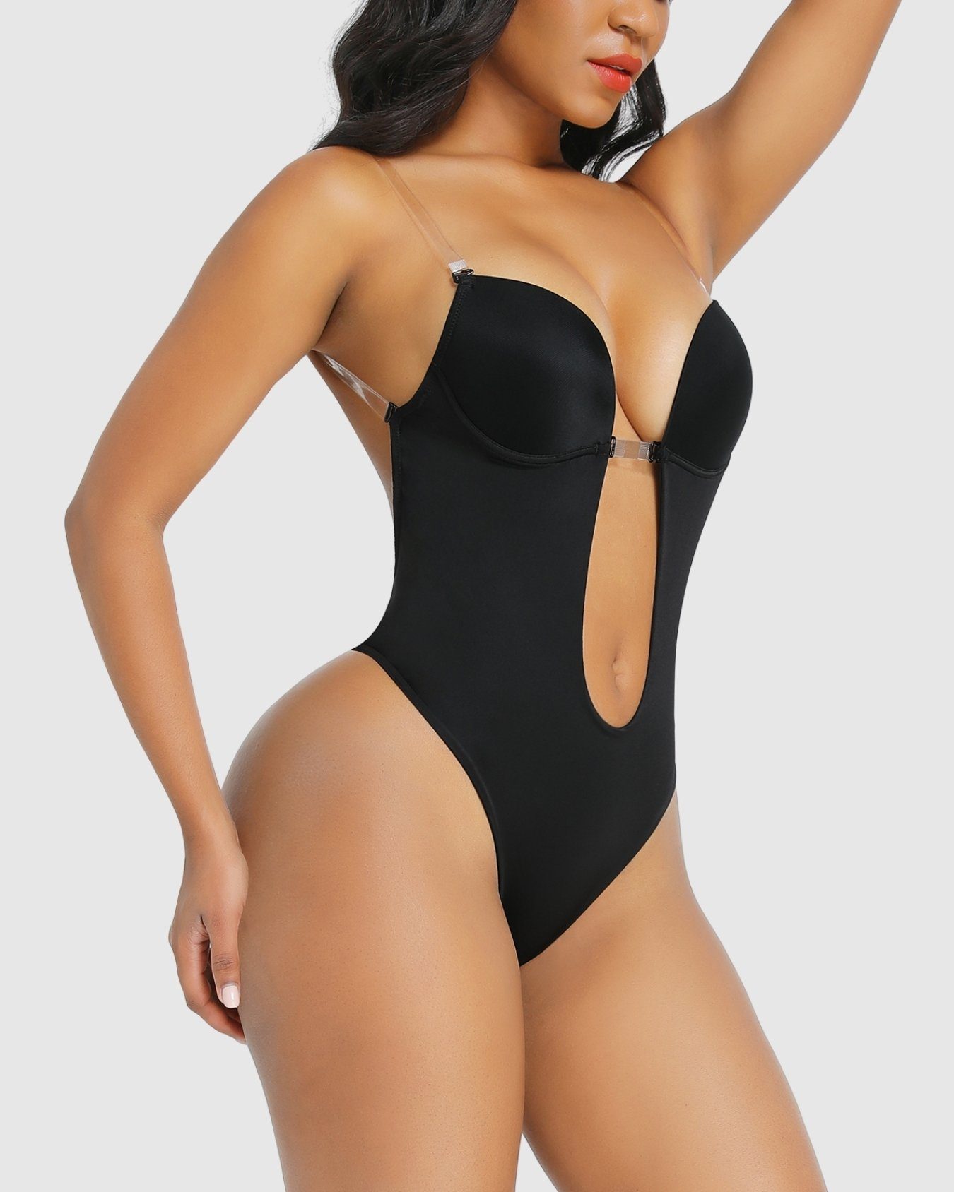 Plunge Bra Thong Body Suit