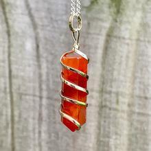 ® Carnelian Spiral Necklace