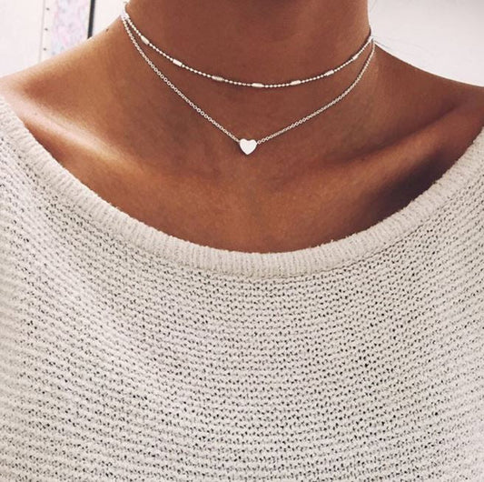 Kelsi Simple Love Layered Necklace