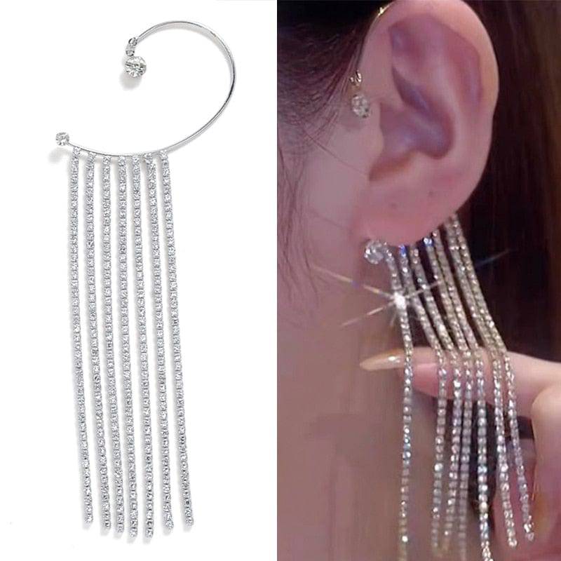 The Brielle Hanging Rope Cuff Earrings